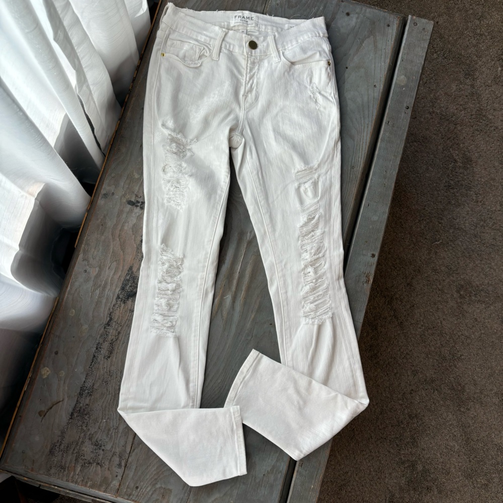Frame white le skinny de jeanne | size 25